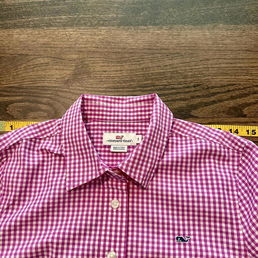 NWOT Women's Vineyard Vines Pink Popover Shirt Size 0 - Picture 7 of 9